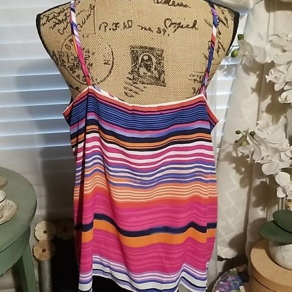 Cynthia Rowley Striped Colored Top Size L - Picture 5 of 7
